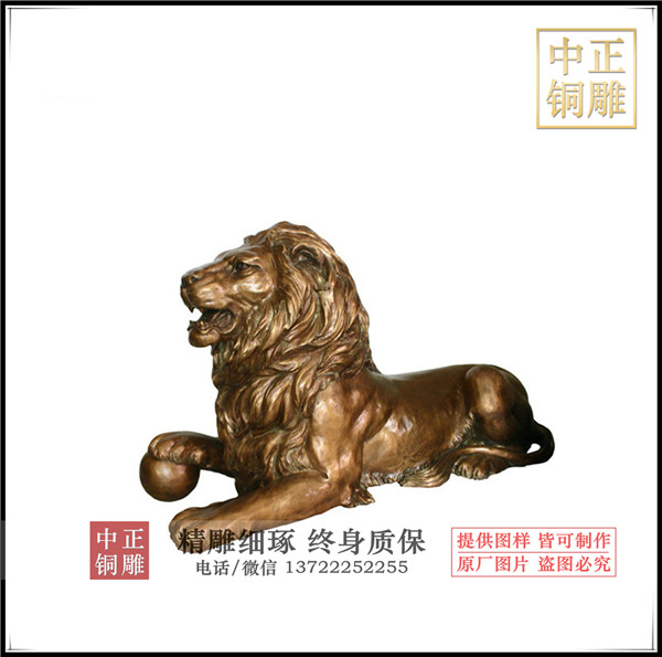 銅獅子雕像|一對(duì)銅獅子定制