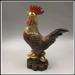 廠家供應(yīng)銅雞動物雕塑擺件