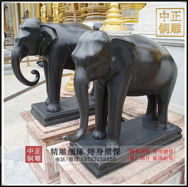 加工銅大象|門(mén)口擺放銅大象