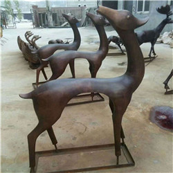 紫銅鹿鍛造動(dòng)物雕塑廠家