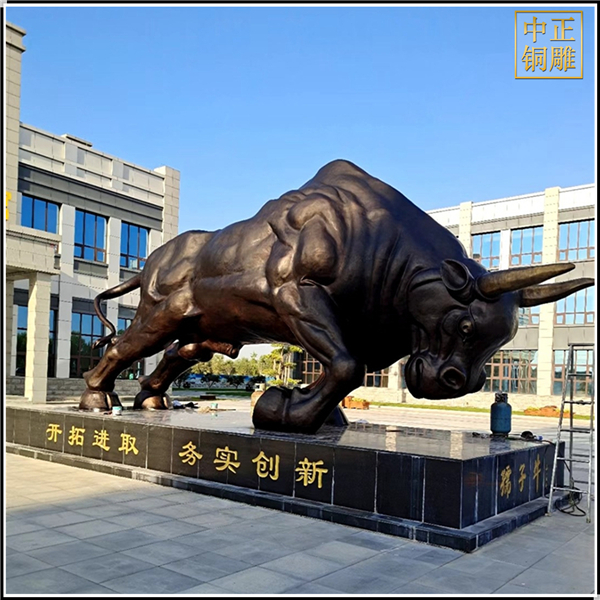 門(mén)口大型銅牛雕塑