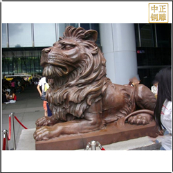大型景觀(guān)銅獅子雕塑