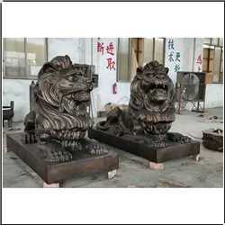 廠(chǎng)家直銷(xiāo)銀行銅獅子