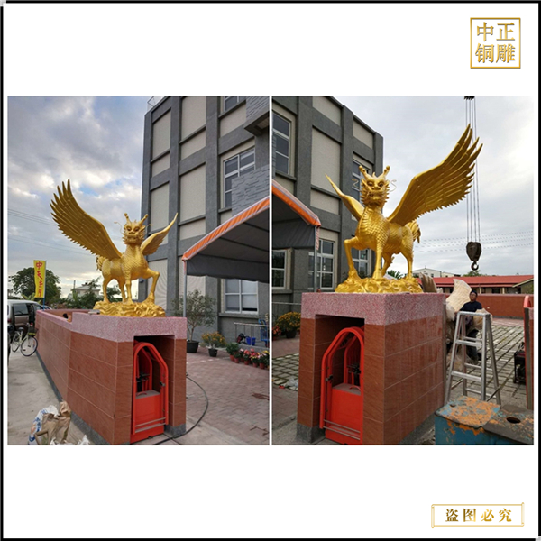 2米動(dòng)物銅雕銅麒麟設(shè)計(jì)制作