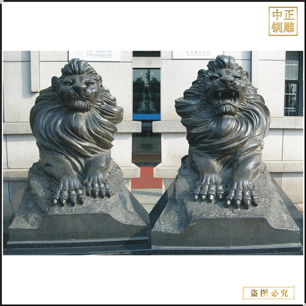 廠家銷售一對(duì)匯豐獅子雕塑