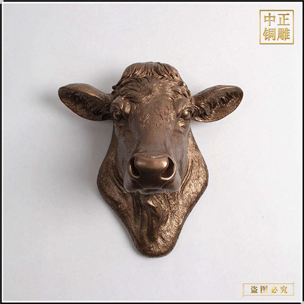 牛頭墻體掛件雕塑