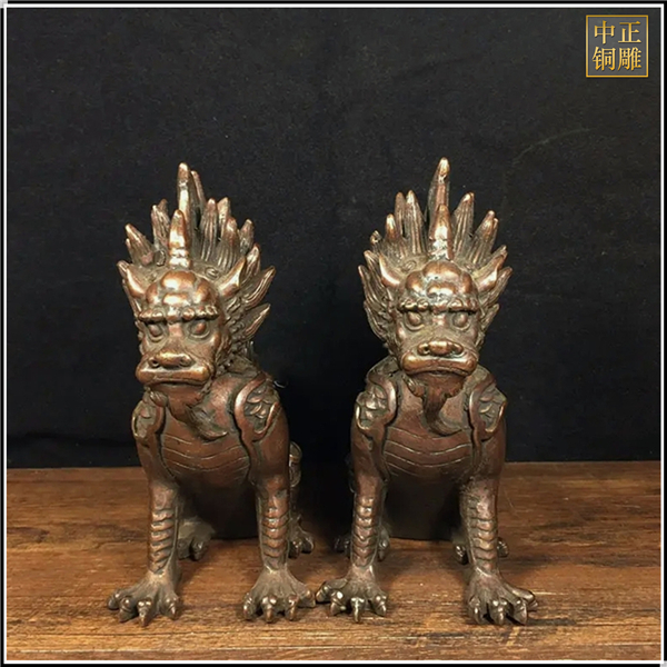 仿古做舊銅獬豸動物雕塑.jpg