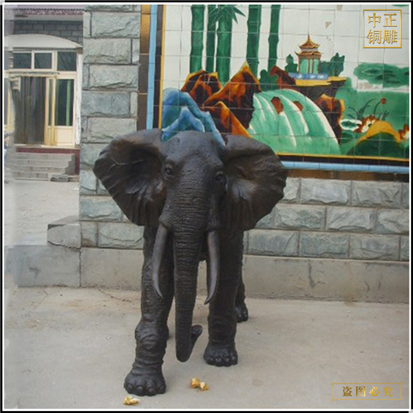小型室外銅大象雕塑生產(chǎn).jpg